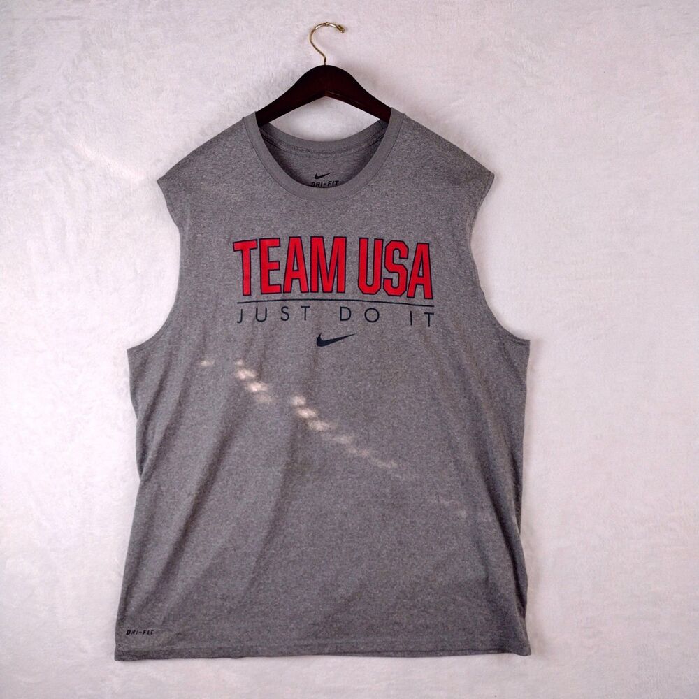 Nike Dri‎ Fit Tank Top Men's Team USA Athletic Sleeveless Size XL